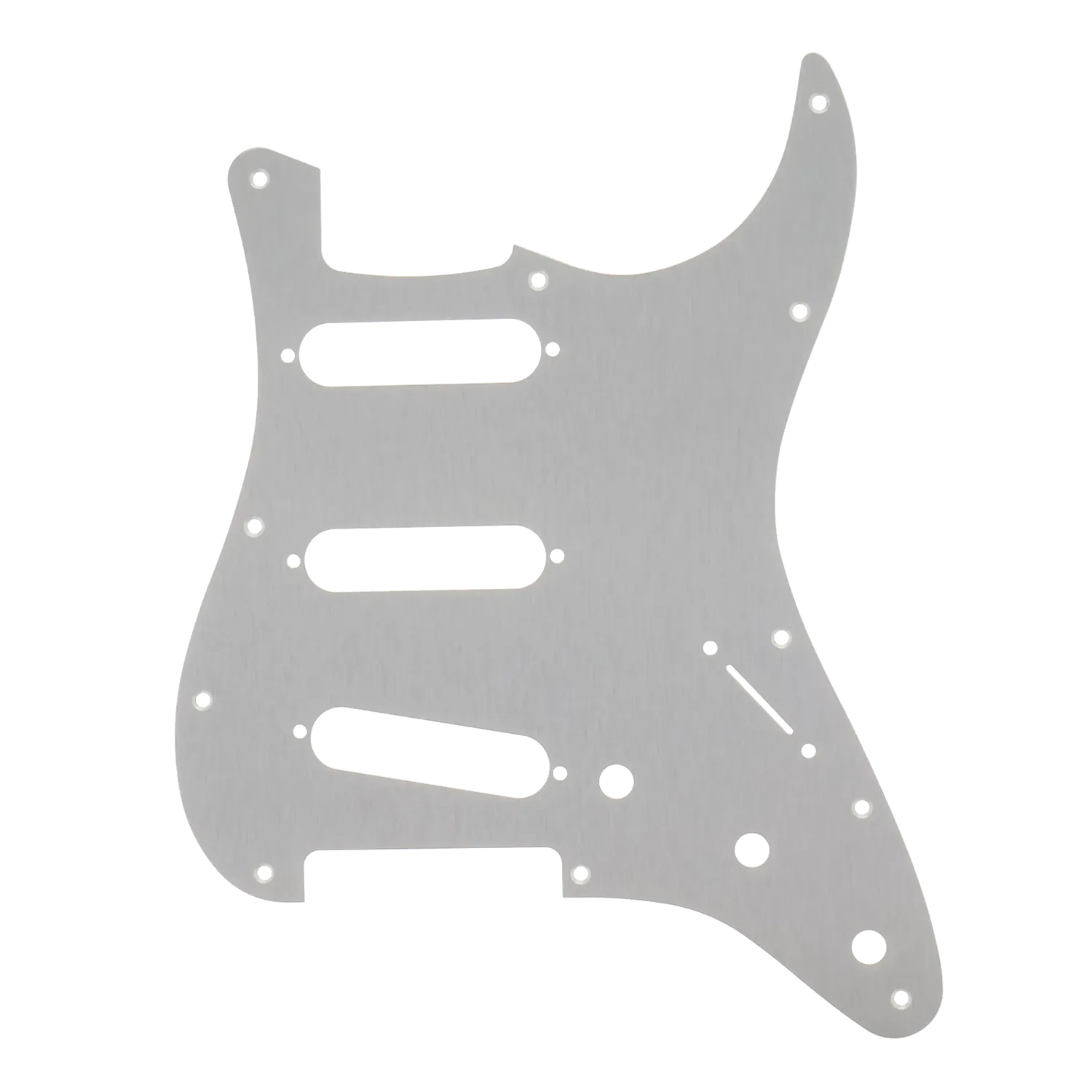 Fender Stratocaster Anodized Aluminum Pickguard - Silver (Non-counter Sunk Pickup Screw Holes) - Reclaimed