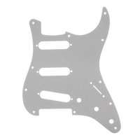 Fender Stratocaster Anodized Aluminum Pickguard - Silver (Non-counter Sunk Pickup Screw Holes) - Reclaimed
