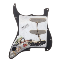 Fender Suona Strat Loaded Pickguard - Black & Cream - Reclaimed