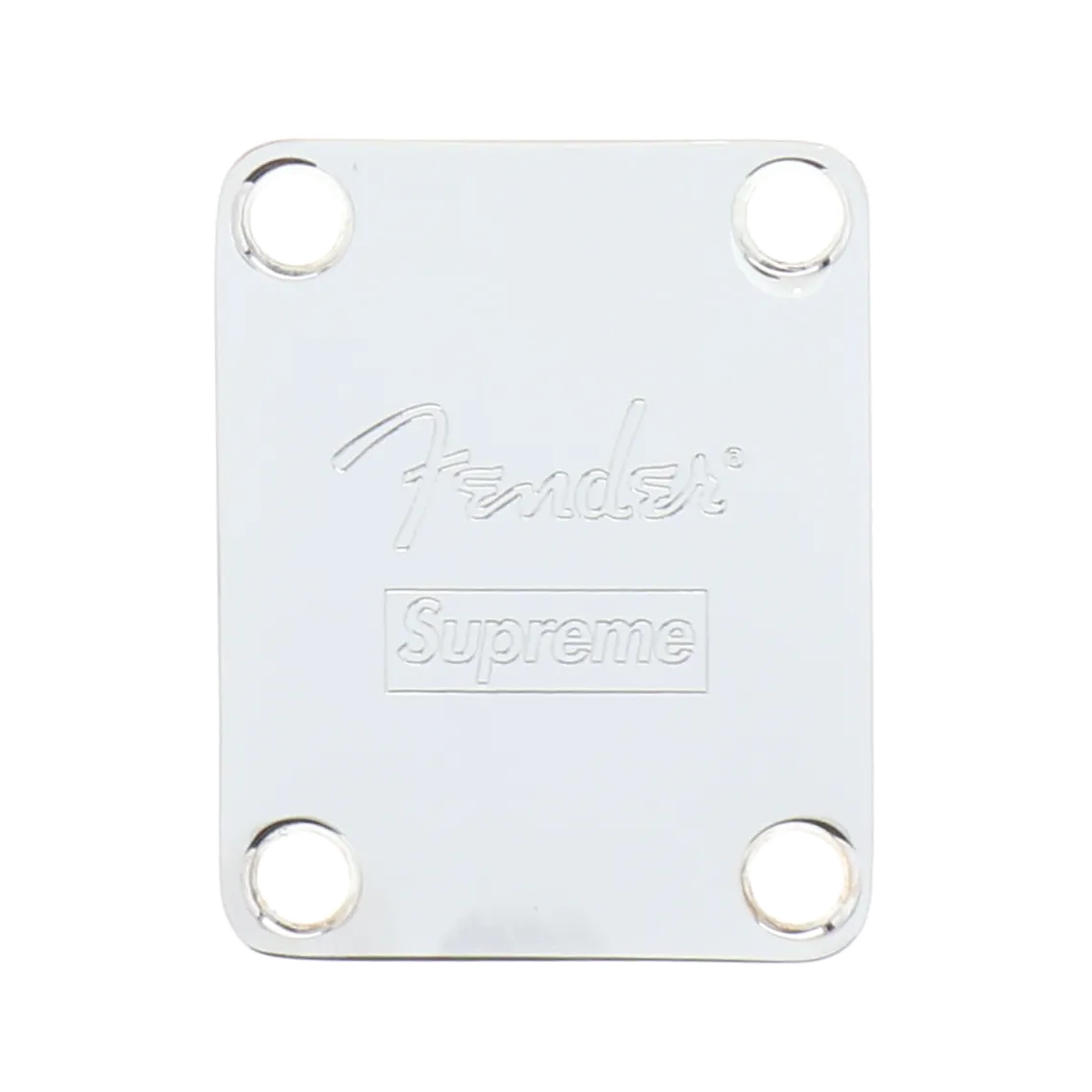 Fender Supreme Neck Plate - Chrome - Reclaimed