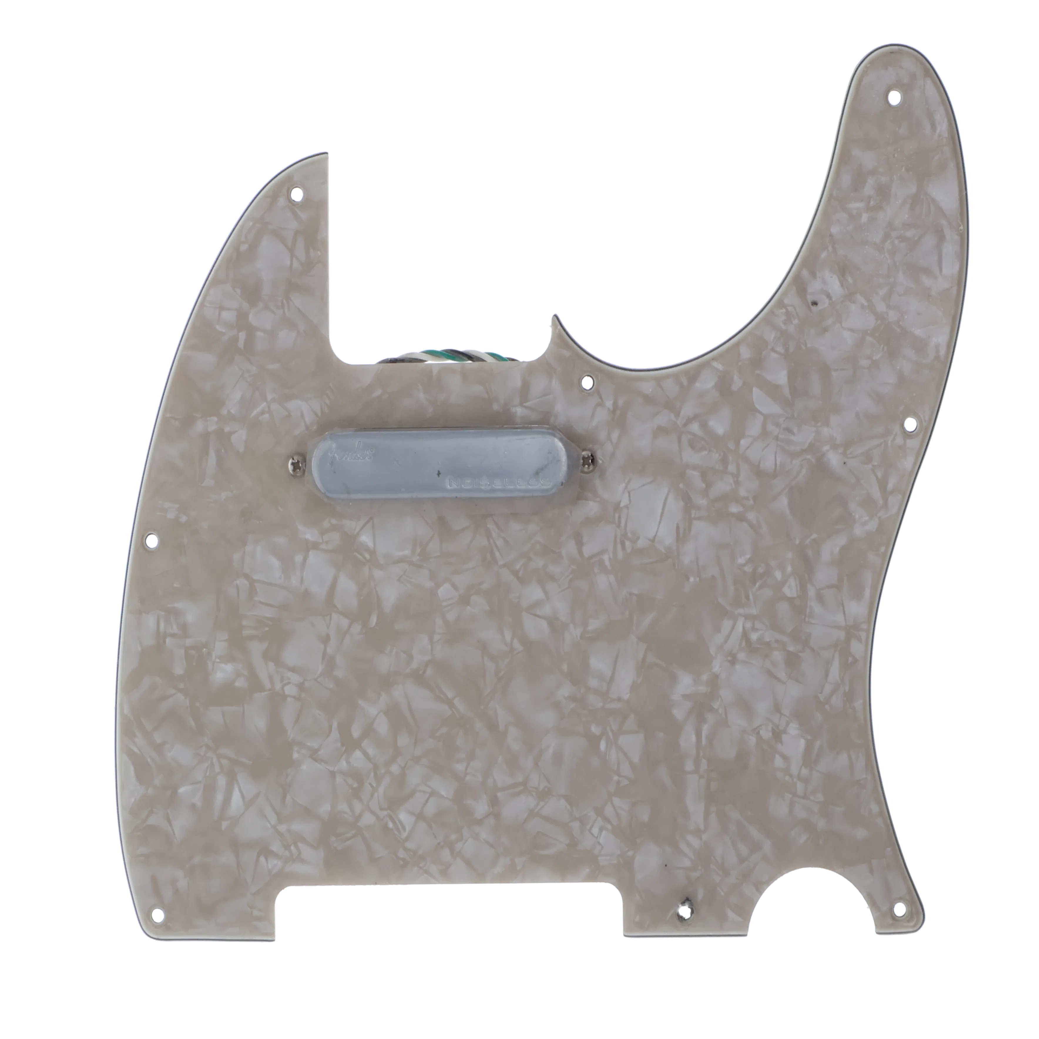 Fender Ultra Telecaster Noiseless Loaded Pickguard - Aged White Pearloid - Reclaimed