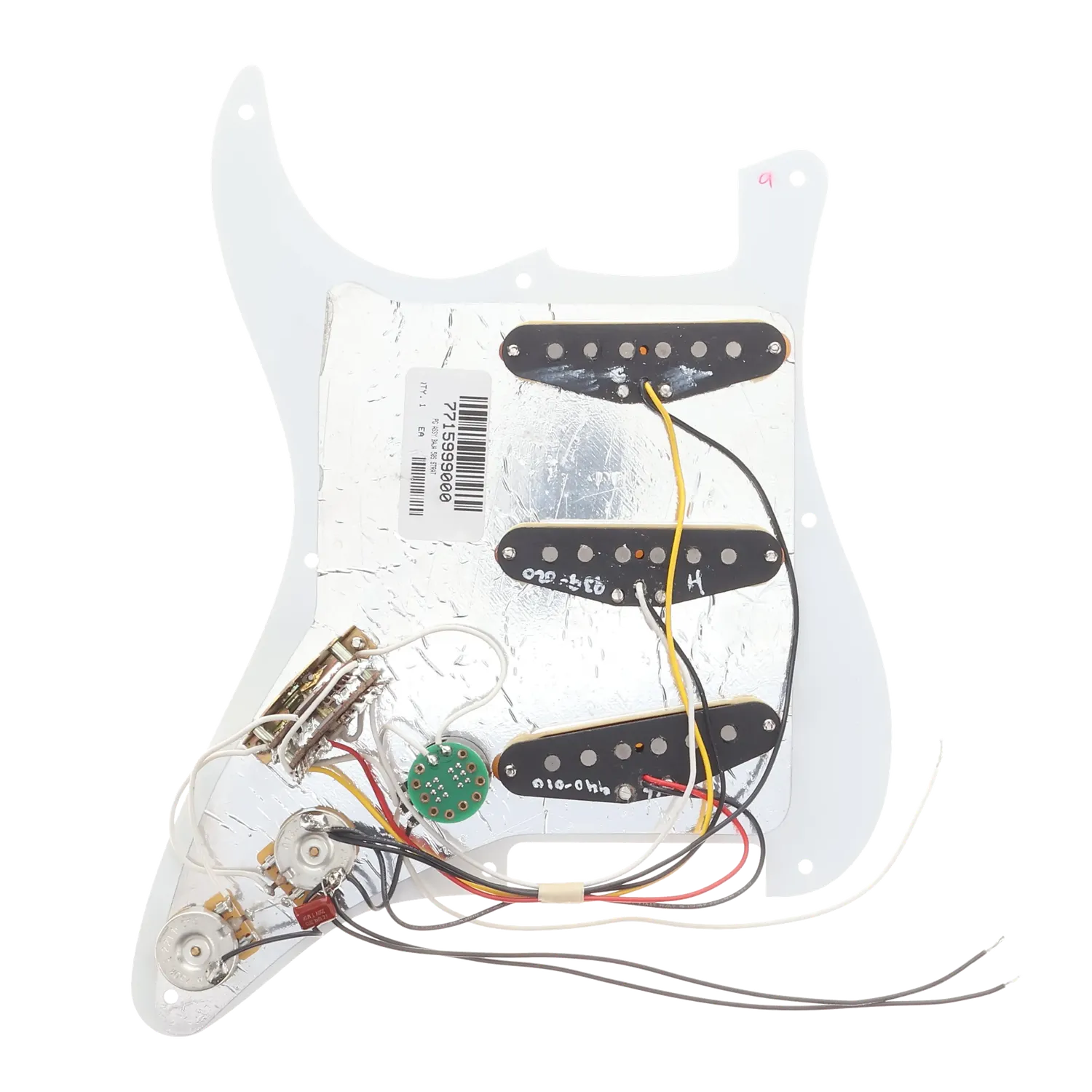 Fender Vintera '50s Reissue Modified Stratocaster Loaded Pickguard - White - Reclaimed