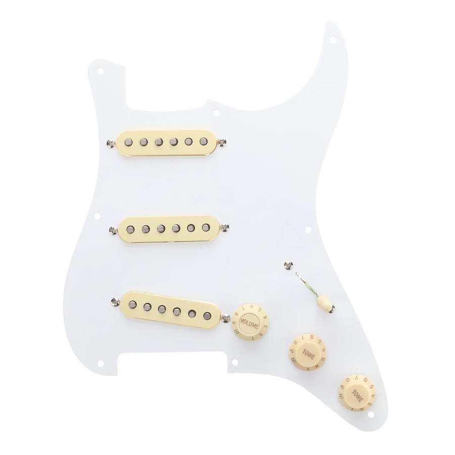 Fender Vintera '50s Reissue Modified Stratocaster Loaded Pickguard - White - Reclaimed