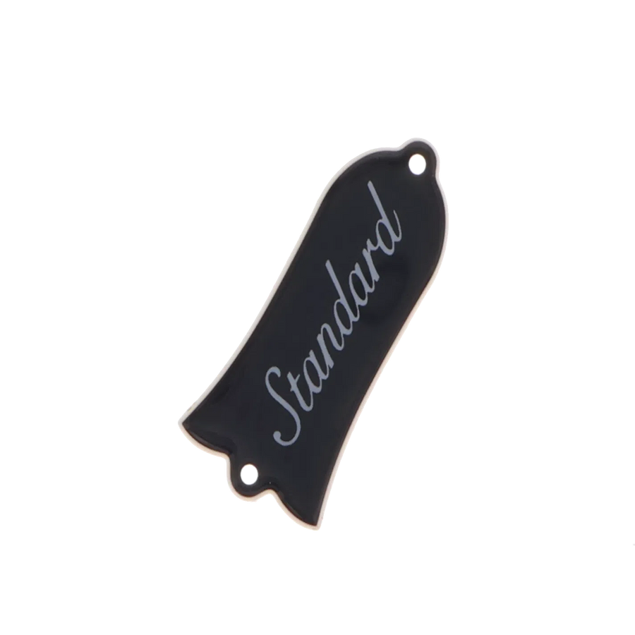 Gibson Les Paul Truss Rod Cover - Black - "Standard" Stamp - Reclaimed