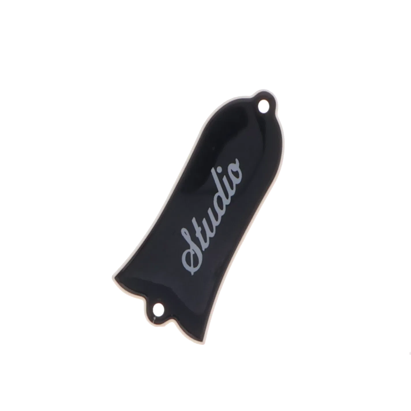 Gibson Les Paul Truss Rod Cover - Black - "Studio" Stamp - Reclaimed