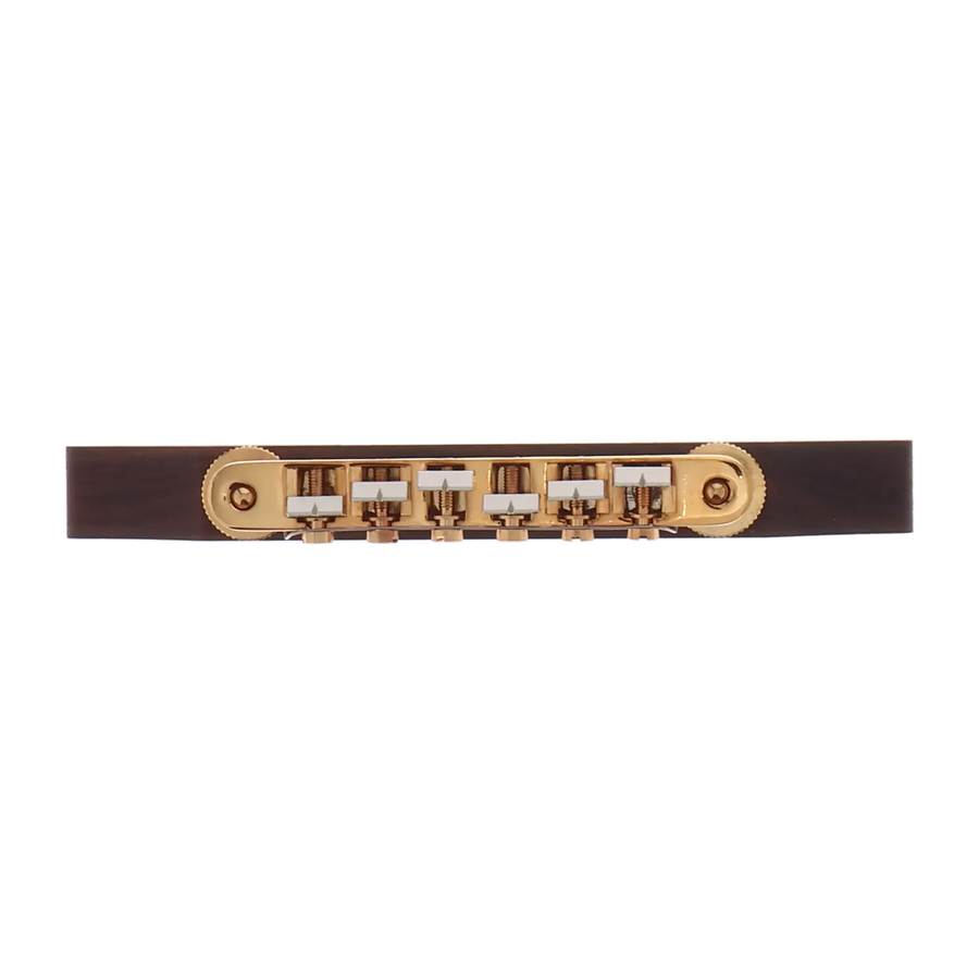 Gretsch AOM Bridge Assembly Rosewood - Gold - Reclaimed