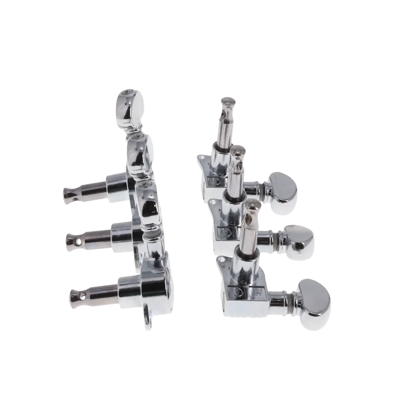 Grover Chrome Die-Cast Tuning Machines, 305c, Mid-size, 3X3 - Chrome - Reclaimed