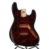 Jazz Bass Custom Painted Body Painted - Red Vintage Lace