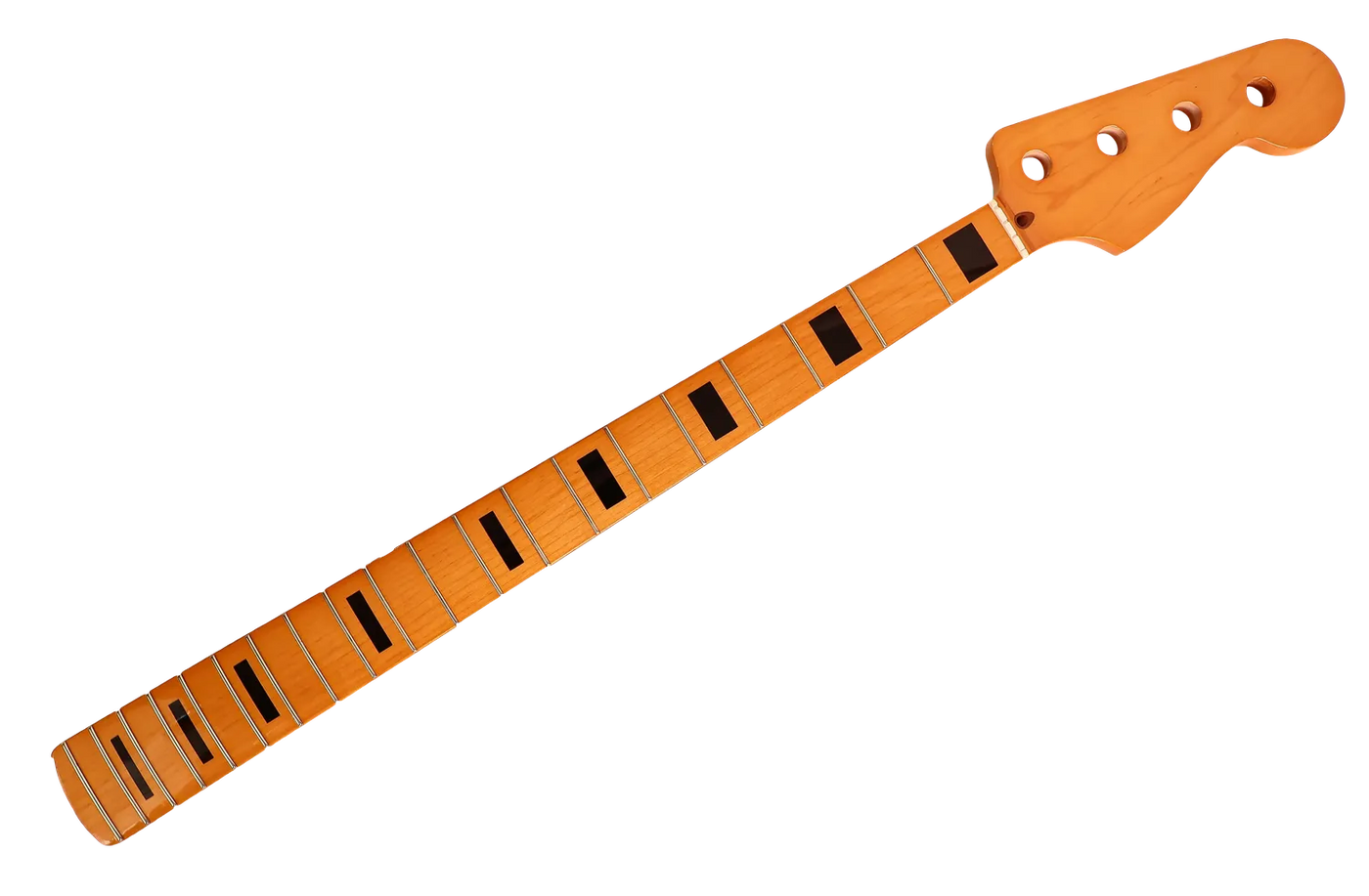 Jazz Bass Neck w/ Maple Fingerboard & Block Inlays - Gloss Vintage Tint Finish