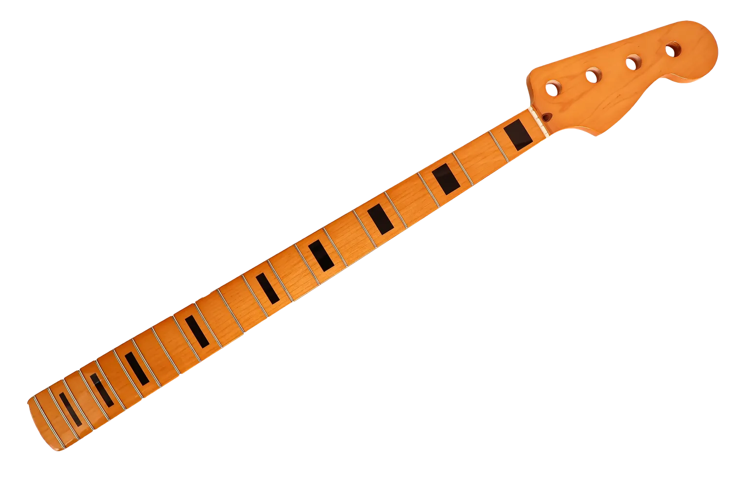 Jazz Bass Neck w/ Maple Fingerboard & Block Inlays - Gloss Vintage Tint Finish