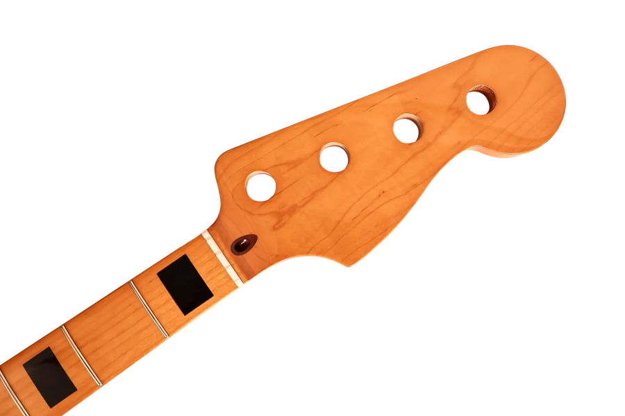 Jazz Bass Neck w/ Maple Fingerboard & Block Inlays - Gloss Vintage Tint Finish