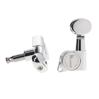 Kluson Contemporary Diecast 6-In-Line Left-Handed Tuners - Chrome - Reclaimed