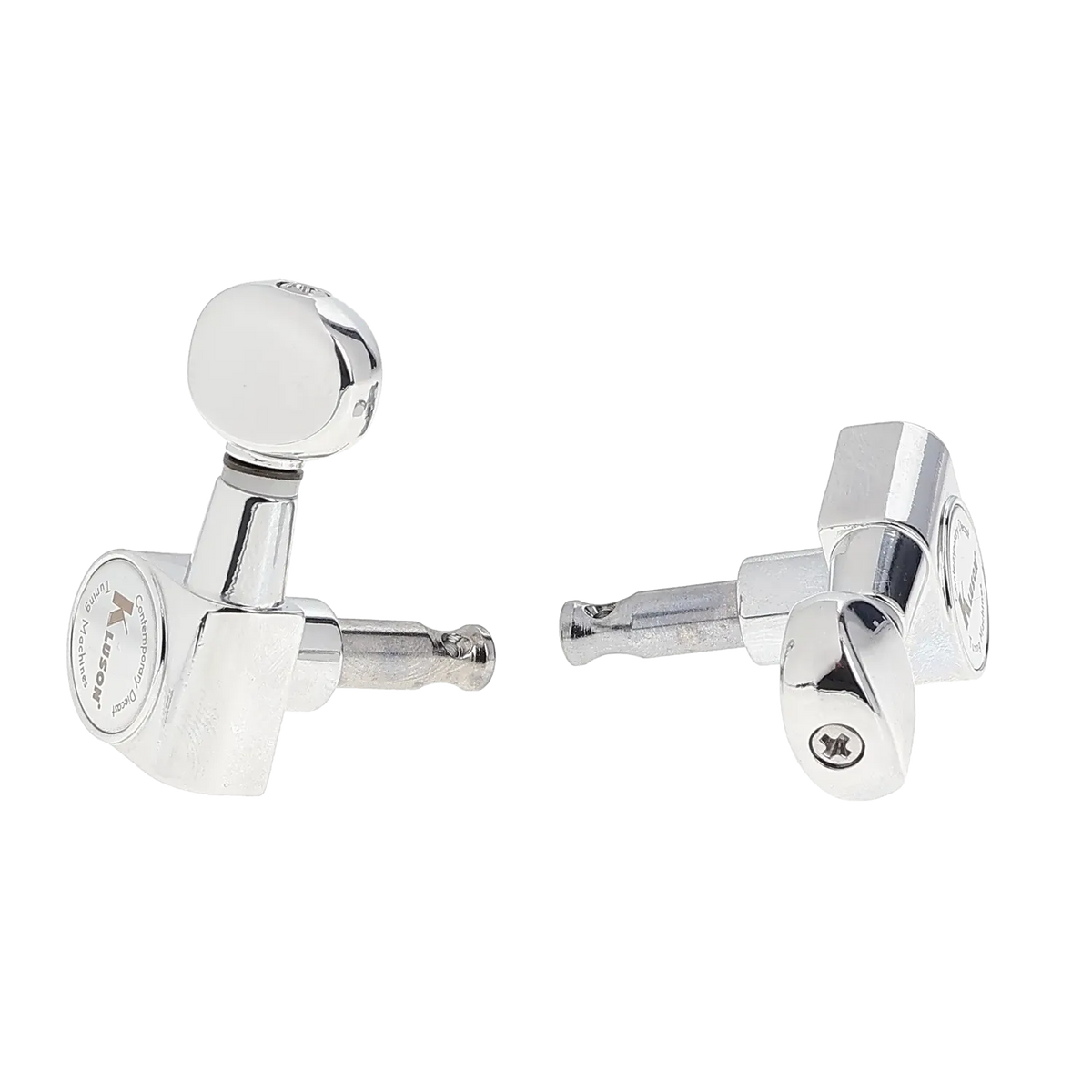 Kluson Contemporary Diecast 6-In-Line Left-Handed Tuners - Chrome - Reclaimed