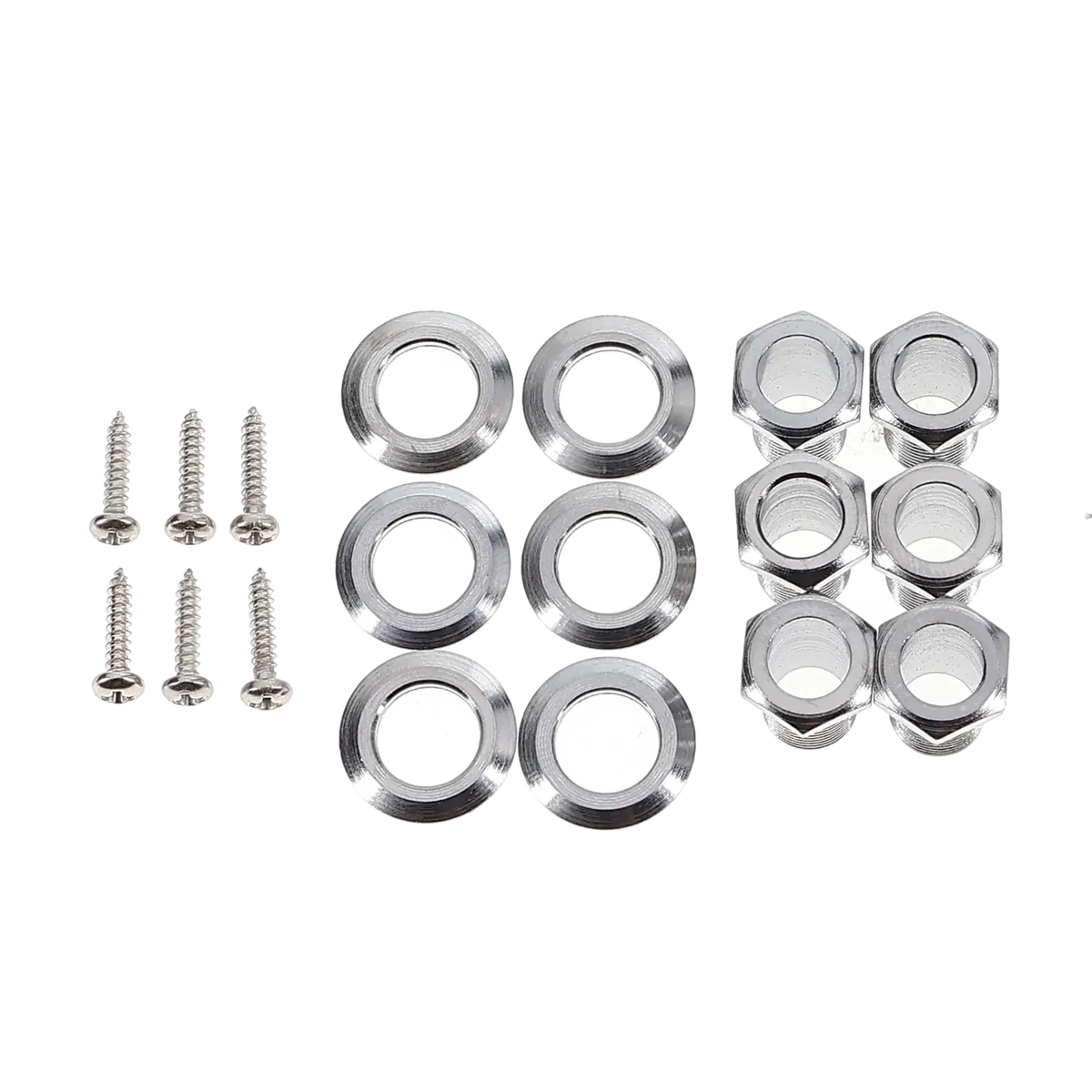 Kluson Contemporary Diecast 6-In-Line Left-Handed Tuners - Chrome - Reclaimed