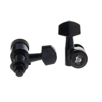 Mighty Mite Locking Tuning Machines - 6 in Line - Black Finish