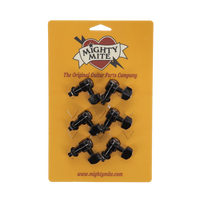 Mighty Mite Locking Tuning Machines - 6 in Line - Black Finish