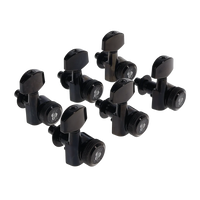 Mighty Mite Locking Tuning Machines - 6 in Line - Black Finish