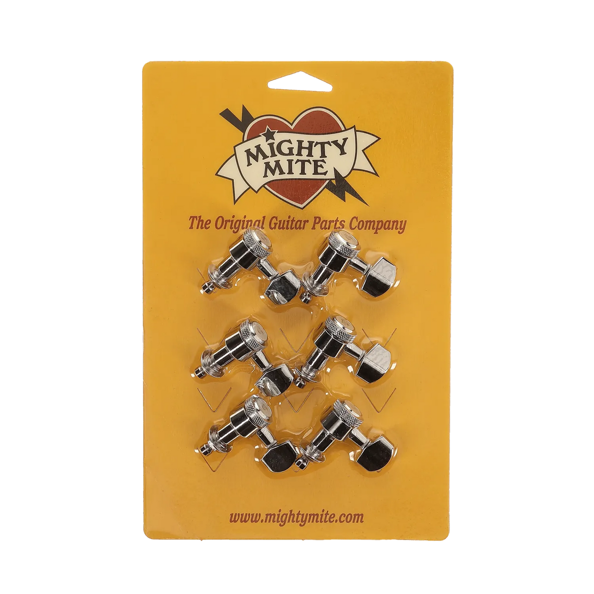 Mighty Mite Locking Tuning Machines - 6 in Line - Chrome Finish