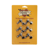 Mighty Mite Locking Tuning Machines - 6 in Line - Chrome Finish