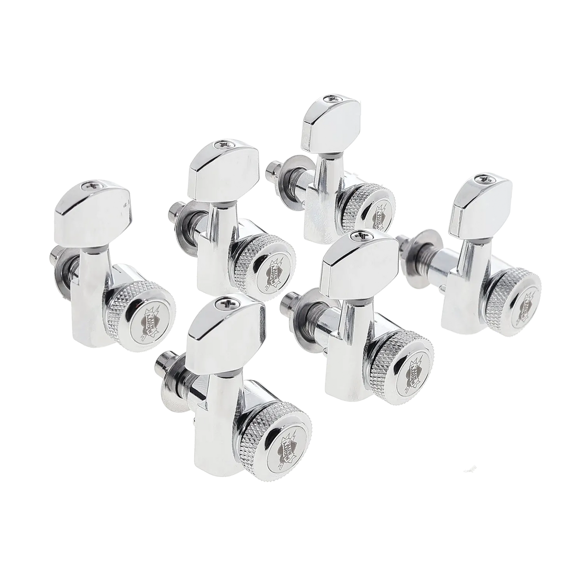 Mighty Mite Locking Tuning Machines - 6 in Line - Chrome Finish