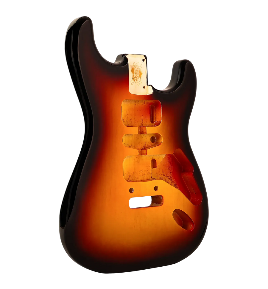 Mighty Mite Replacement Strat® Body Poplar - 3 Tone Sunburst