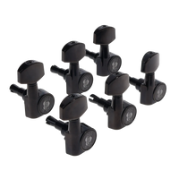 Mighty Mite Sealed Tuning Machines - 6 in Line - Black Finish