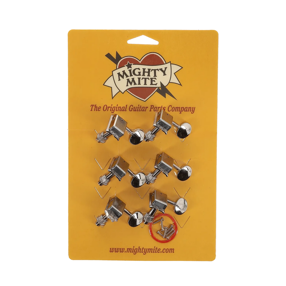 Mighty Mite Vintage Style Tuners - 6 in line - Chrome Finish