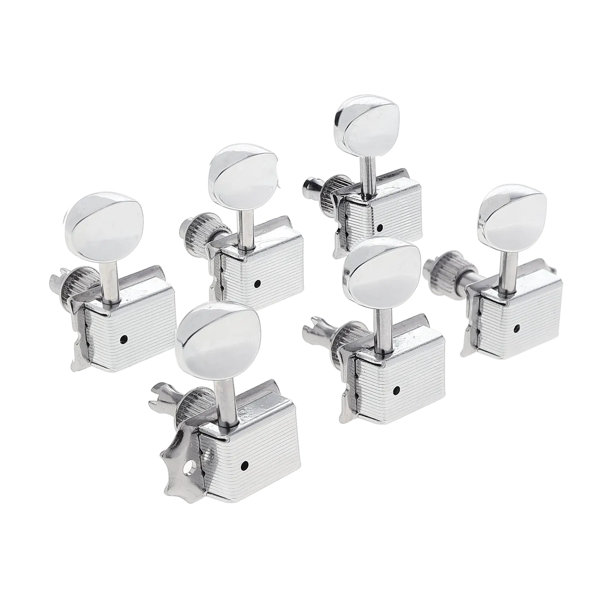 Mighty Mite Vintage Style Tuners - 6 in line - Chrome Finish