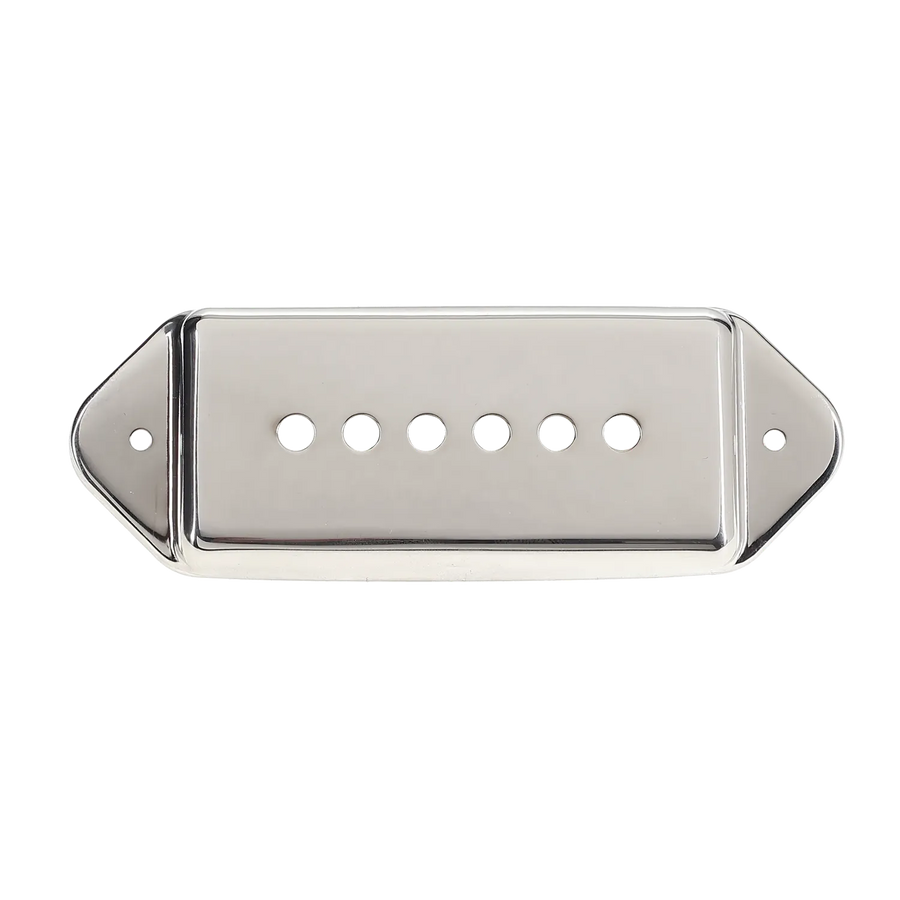 P-90 Pickup Covers (49.2mm) - Neck Position - Nickel - Reclaimed