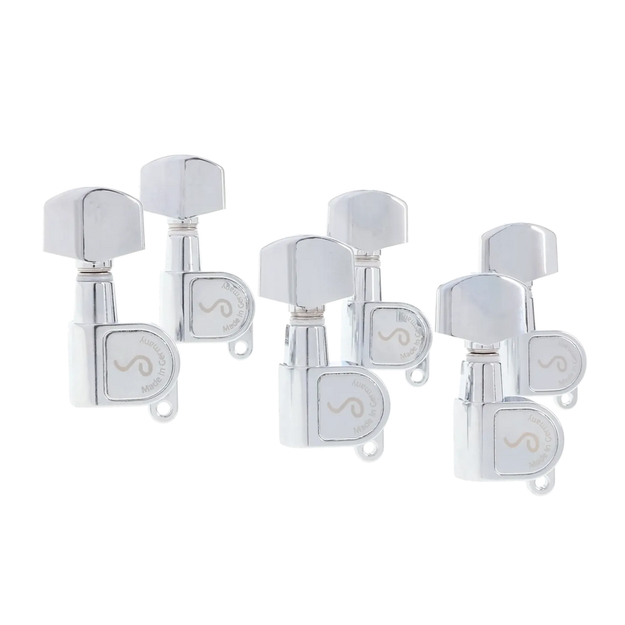 Schaller M6 Tuners Set 6 in Line - Chrome - Reclaimed