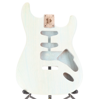 Stratocaster Custom Painted Body - Blue/White Dog Hair - Aged Nitro Lacquer