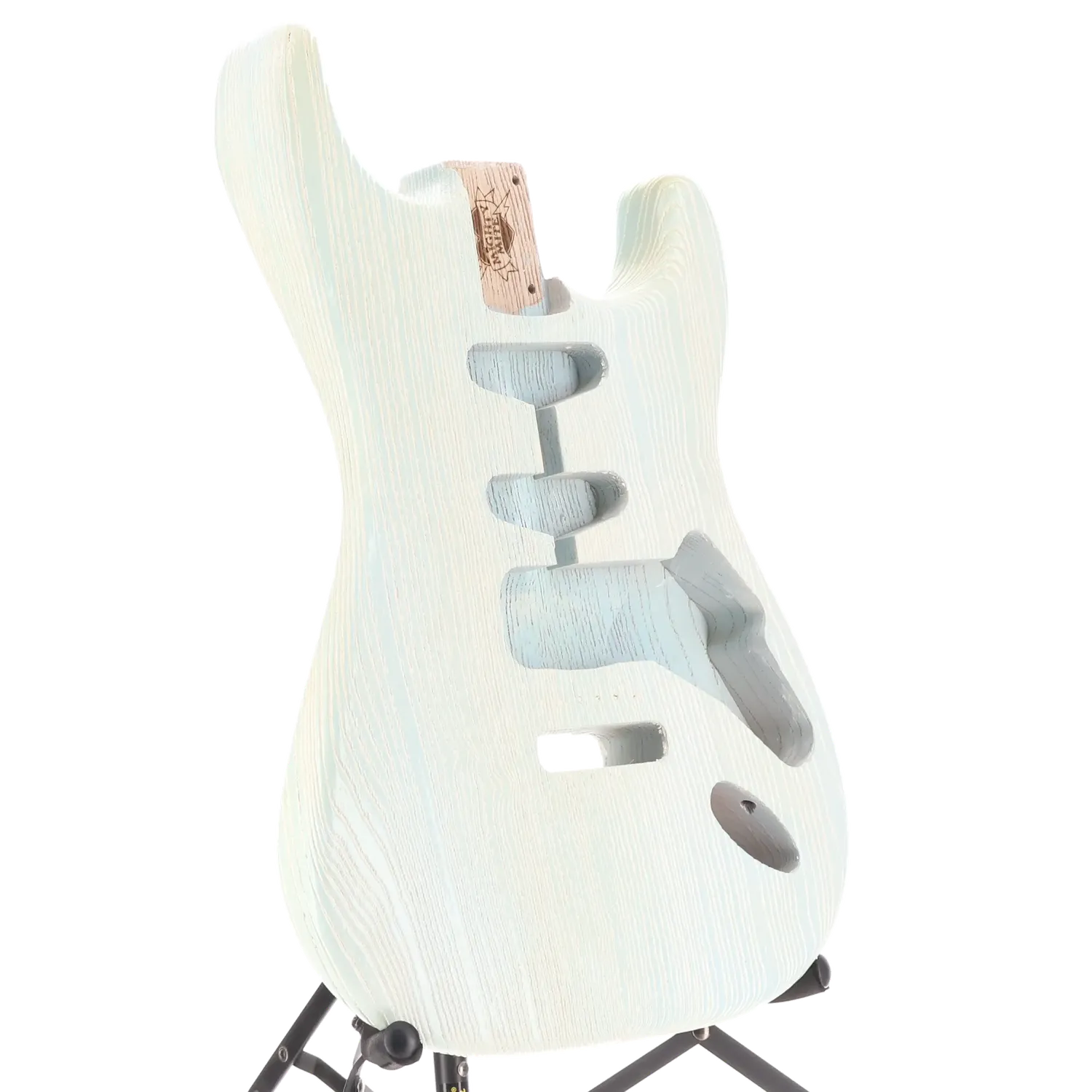 Stratocaster Custom Painted Body - Blue/White Dog Hair - Aged Nitro Lacquer