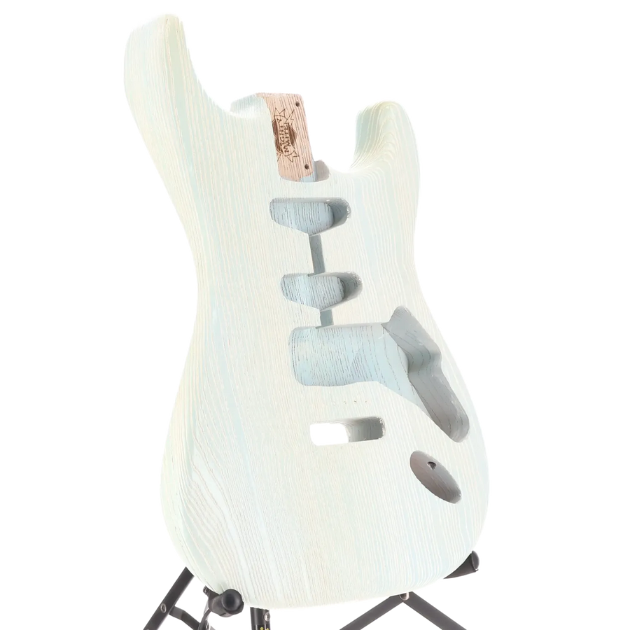 Stratocaster Custom Painted Body - Blue/White Dog Hair - Aged Nitro Lacquer