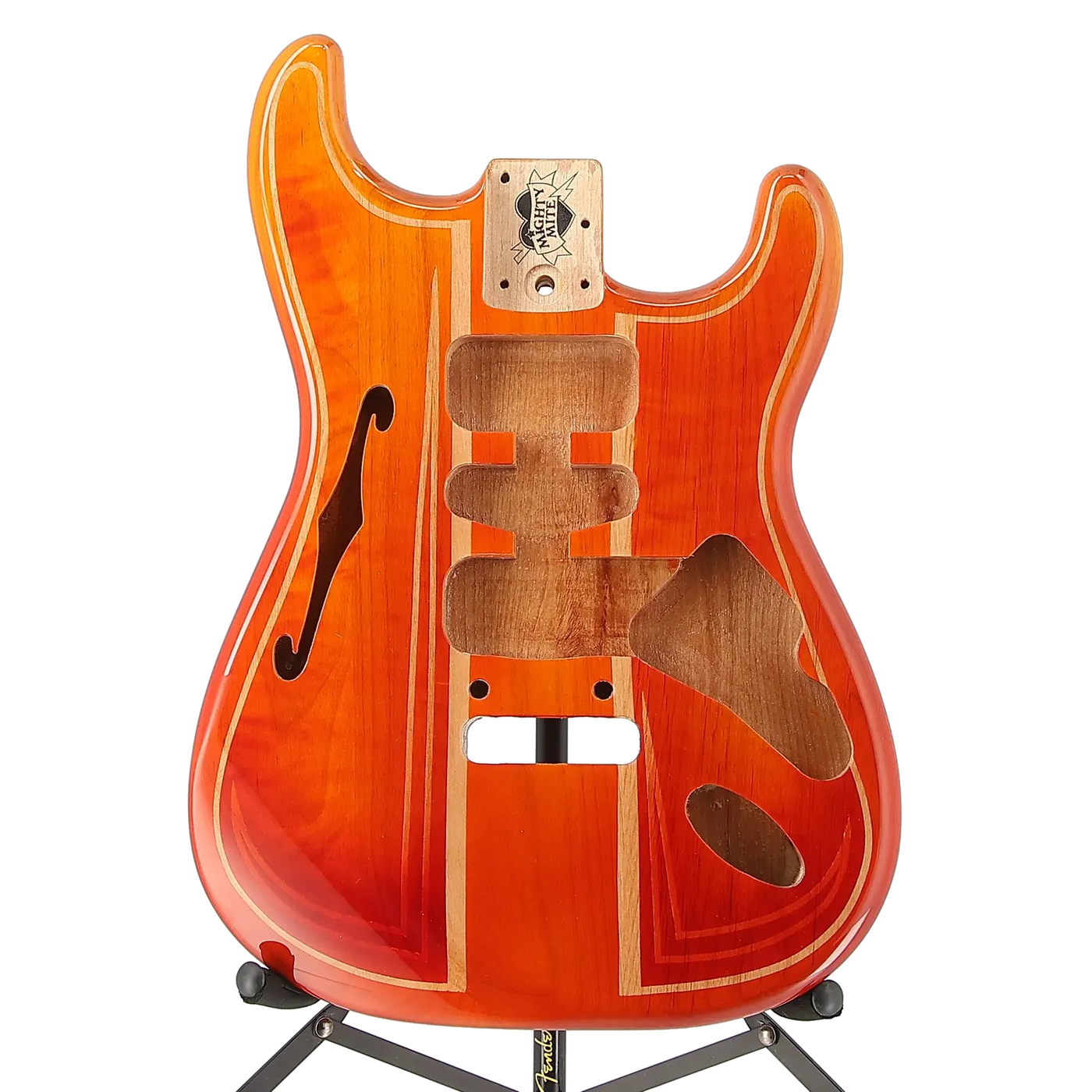 Stratocaster Thinline Custom Painted Body Painted - Sunflare Orange