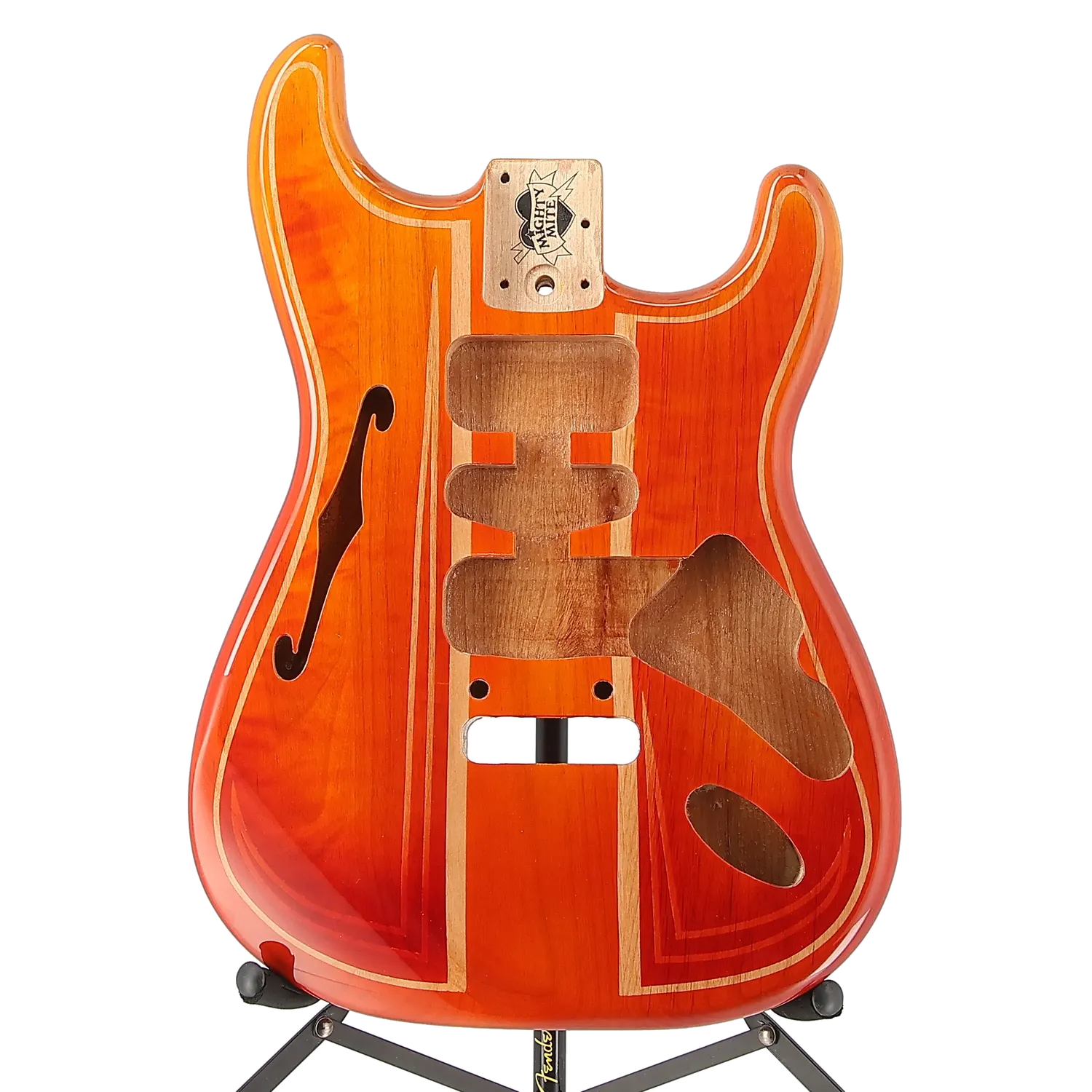 Stratocaster Thinline Custom Painted Body Painted - Sunflare Orange