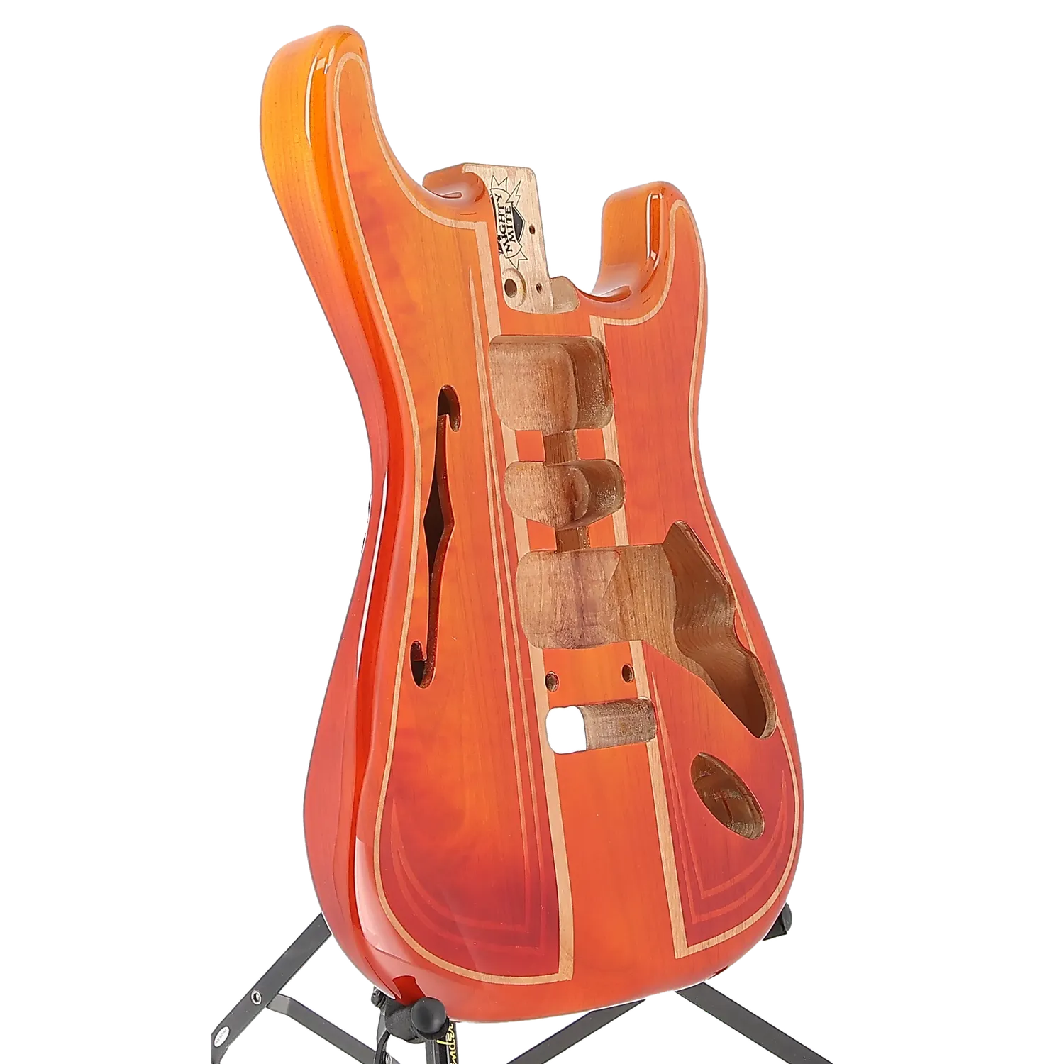 Stratocaster Thinline Custom Painted Body Painted - Sunflare Orange