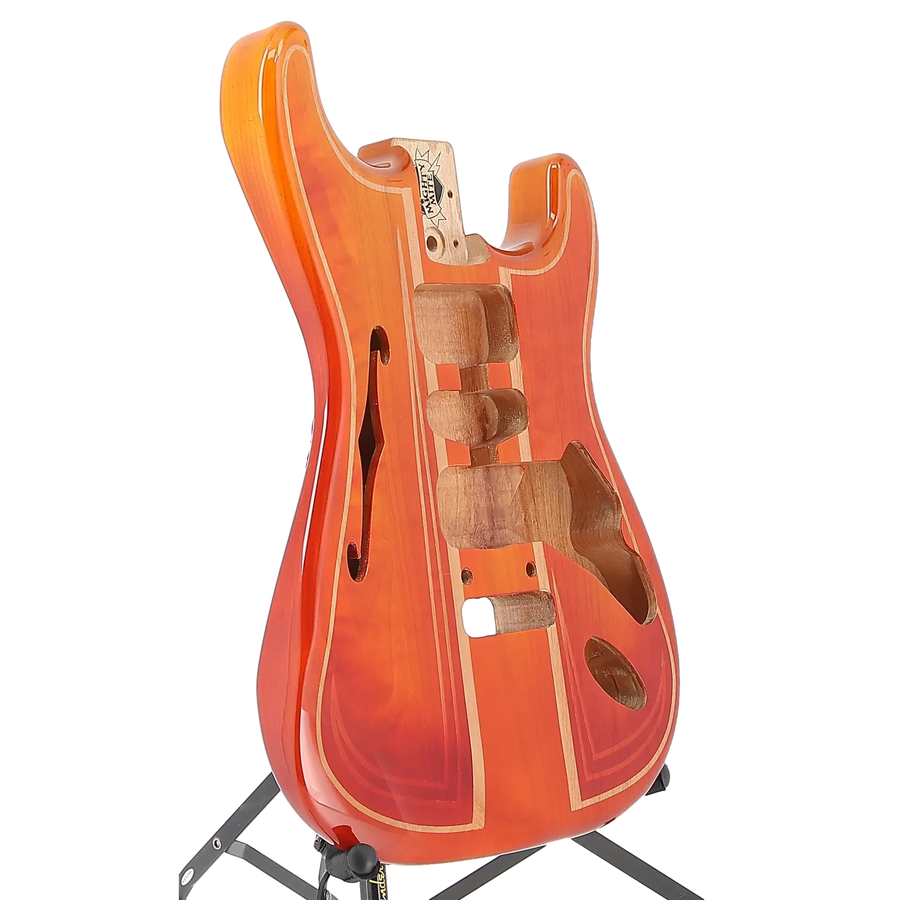 Stratocaster Thinline Custom Painted Body Painted - Sunflare Orange