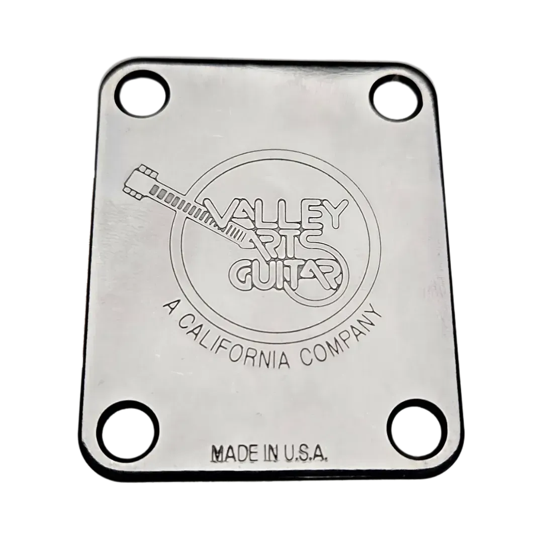 Valley Arts Guitar Neck Plate - Smoke Chrome - Reclaimed