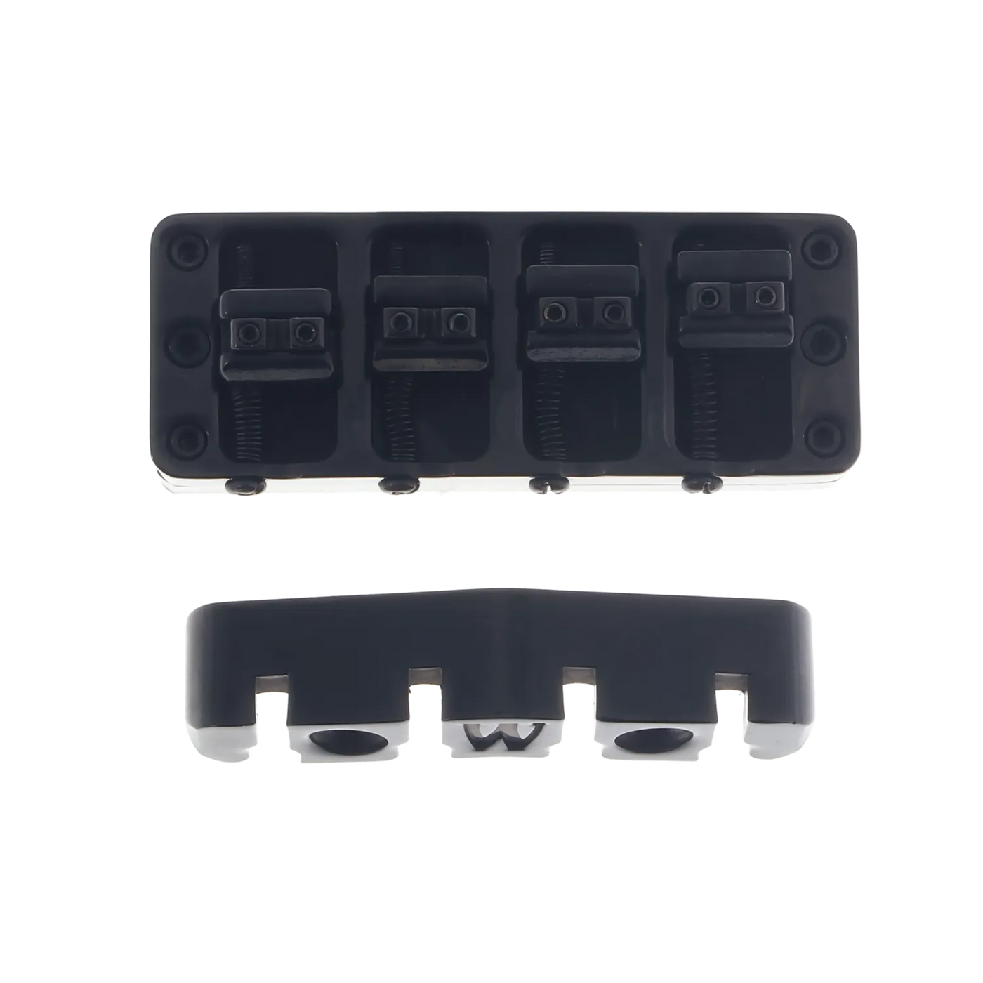 Warwick 4 String Bass Bridge Assembly - "Broadneck" - Black - Reclaimed