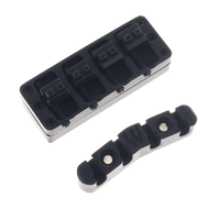 Warwick 4 String Bass Bridge Assembly - "Broadneck" - Black - Reclaimed