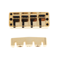 Warwick 4 String Gold Plated Bridge Assembly - "Broadneck" - Gold - Reclaimed