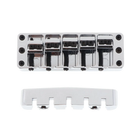 Warwick 5 String Bass Bridge Assembly - "Broadneck" - Chrome - Reclaimed