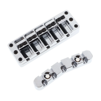 Warwick 5 String Bass Bridge Assembly - "Broadneck" - Chrome - Reclaimed