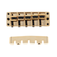 Warwick 5 String Bass Bridge Assembly - "Broadneck" - Gold - Reclaimed