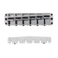 Warwick 6 String Bass Bridge Assembly - "Broadneck" - Chrome - Reclaimed