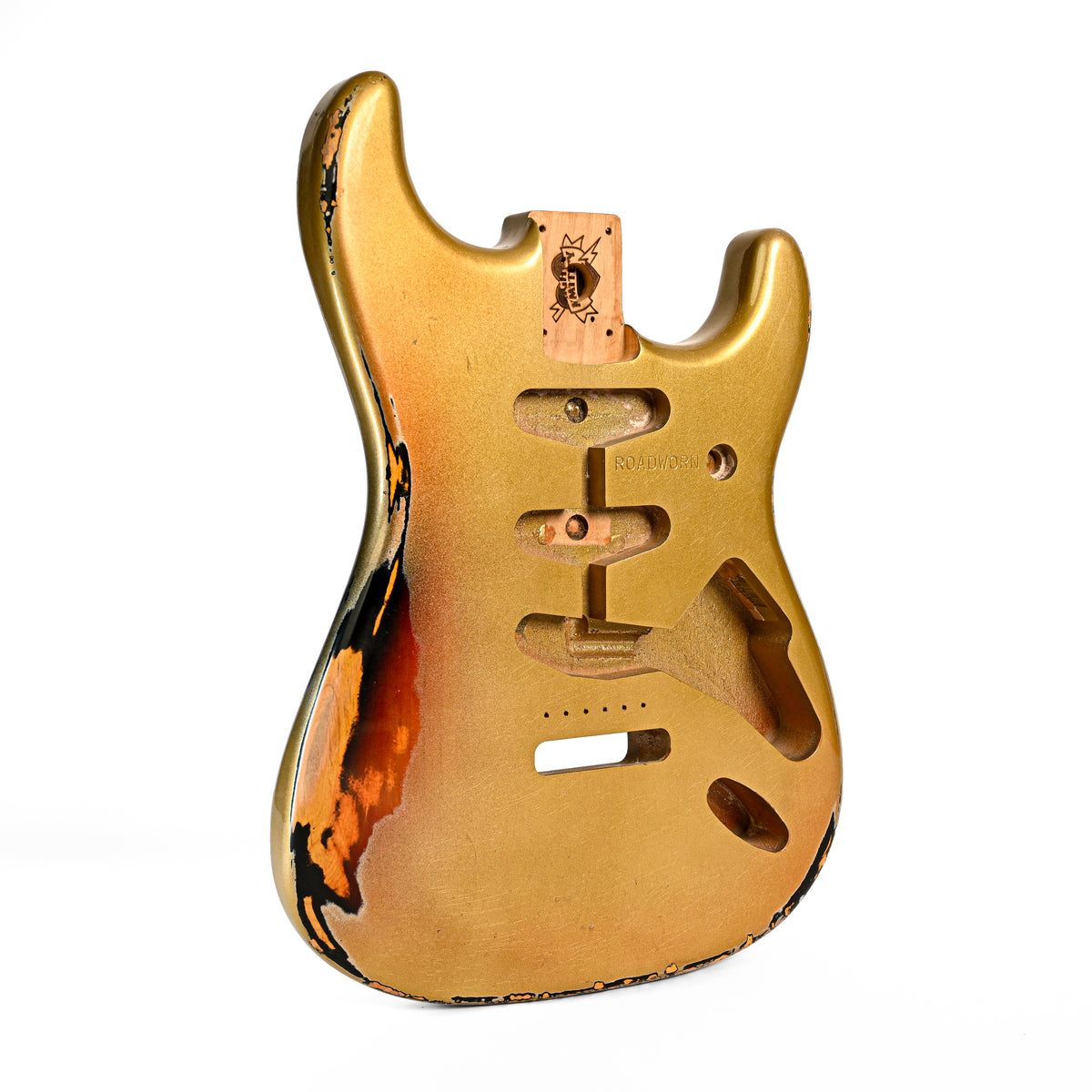 Stratocaster Custom Painted Body - FOF Shoreline Gold over 3-Tone Burst - Reclaimed
