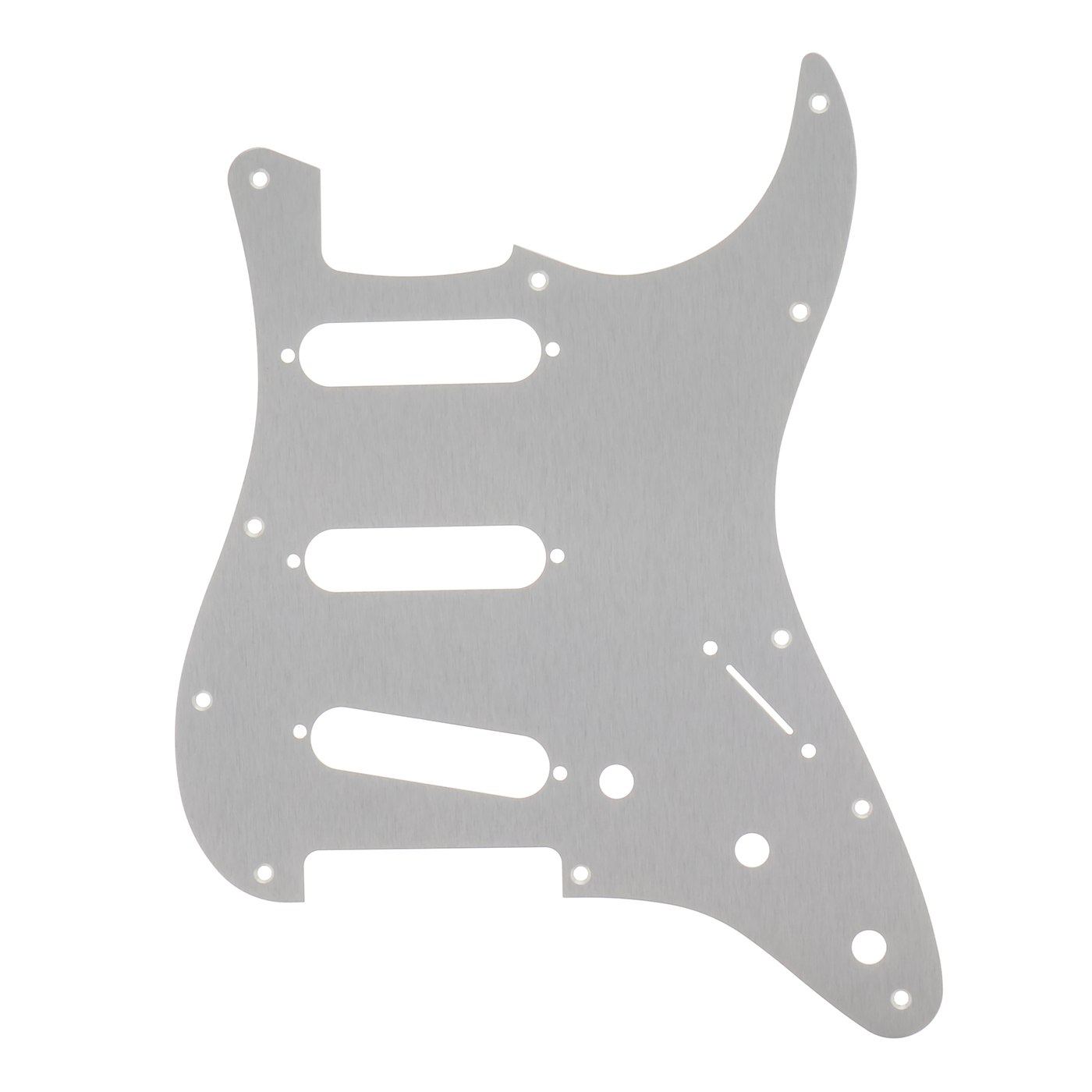 Fender Stratocaster Anodized Aluminum Pickuard - Silver (Non-counter Sunk Pickup Screw Holes) - Reclaimed