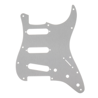 Fender Stratocaster Anodized Aluminum Pickuard - Silver (Non-counter Sunk Pickup Screw Holes) - Reclaimed