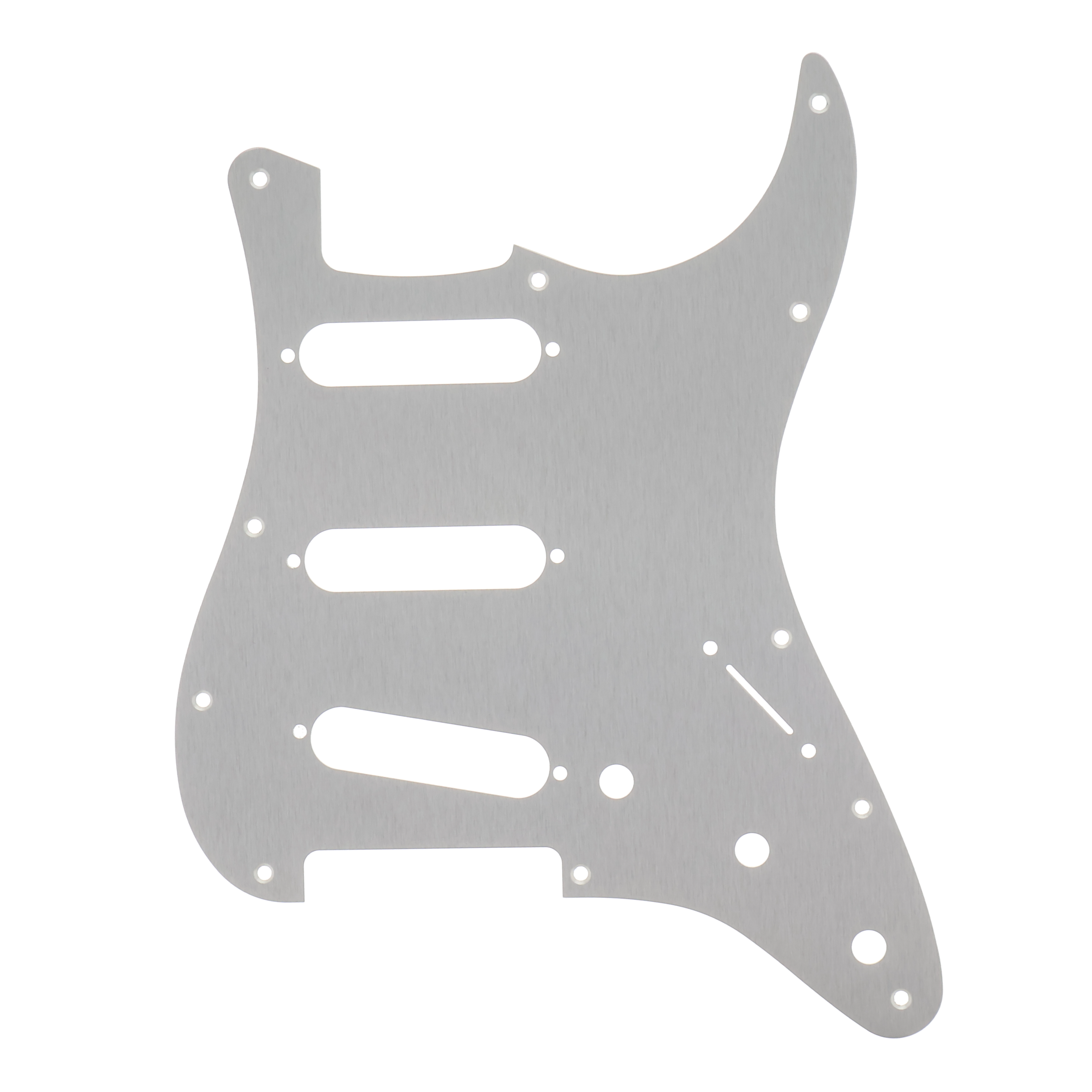 Fender Stratocaster Anodized Aluminum Pickuard - Silver (Non-counter Sunk Pickup Screw Holes) - Reclaimed