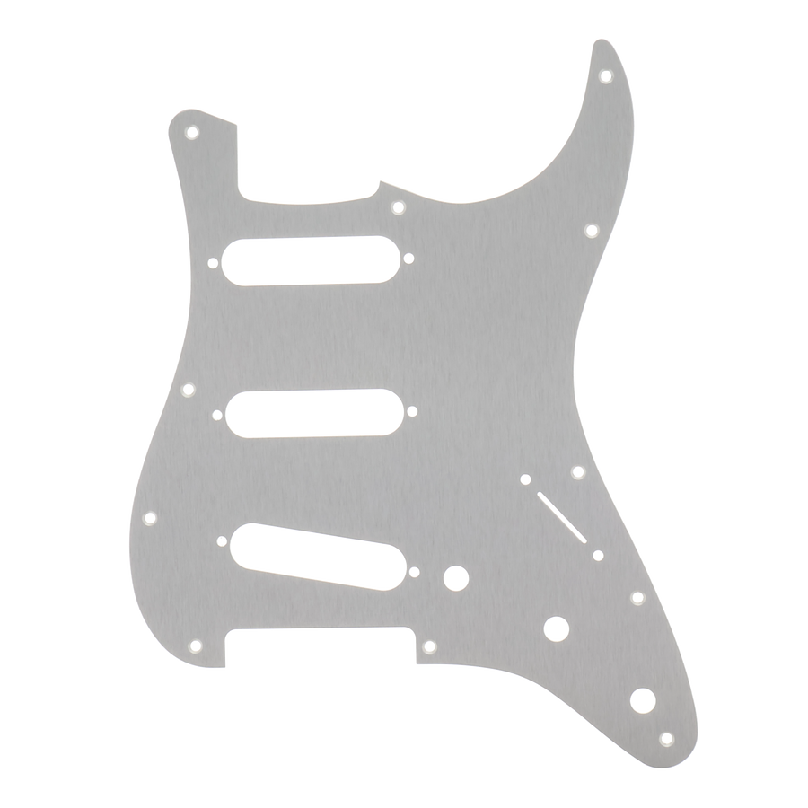 Fender Stratocaster Anodized Aluminum Pickuard - Silver (Non-counter Sunk Pickup Screw Holes) - Reclaimed